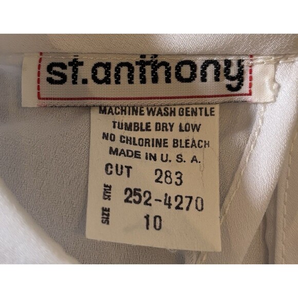 Lot of 2 Vintage St. Anthony Women’s Size 10 Sleeveless Pleated Floral Blouses - Picture 13 of 15